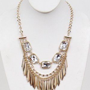 Bijou drive gold multi stone necklace